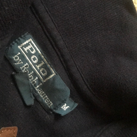 Men’s POLO Medium 1/3 Zip Up Sweater (Navy) - Picture 2 of 2